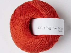 Włóczka  Knitting For Olive Pure Silk blood orange