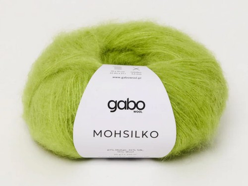 Włóczka Gabo Wool Mohsilko atrament 4724 limonkowy blask