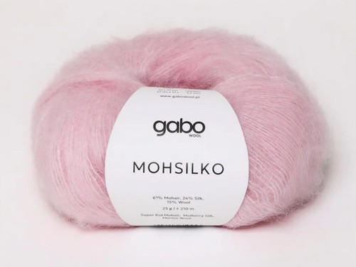 Włóczka Gabo Wool Mohsilko atrament 4552 koronkowy róż