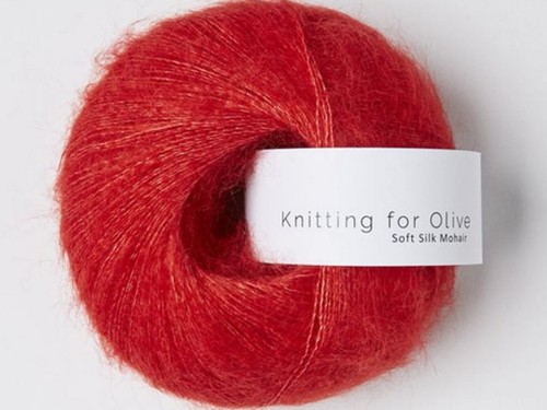 Włóczka  Knitting For Olive Soft Silk Mohair red currant