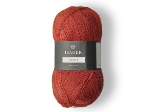 Włóczka Isager Alpaca 1  kol. 21  ceglana czerwień