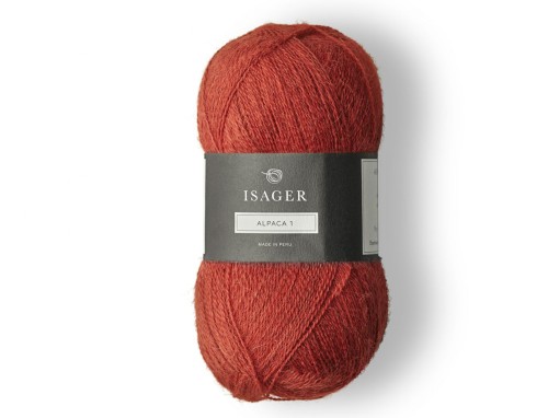Włóczka Isager Alpaca 1  kol. 21  ceglana czerwień