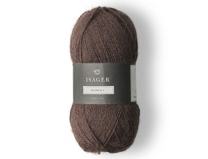 Włóczka Isager Alpaca 1  kol. 60 chłodny ciemny brąz