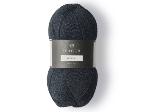 Włóczka Isager Alpaca 1  kol. 100 głęboki granat