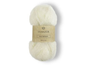 Włóczka Isager Silk Mohair  kol. E0 natural
