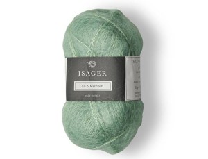 Włóczka Isager Silk Mohair  kol. 67 przygaszona mieta