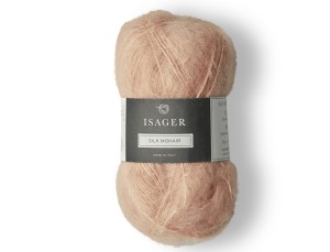 Włóczka Isager Silk Mohair  kol. 62  przydymiony róż