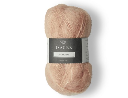 Włóczka Isager Silk Mohair  kol. 62  przydymiony róż