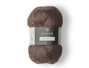 Włóczka Isager Silk Mohair  kol. 60 ciemny brąz