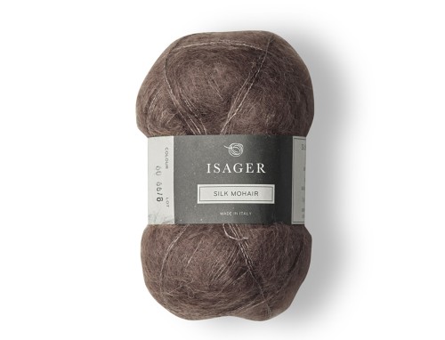 Włóczka Isager Silk Mohair  kol. 60 ciemny brąz
