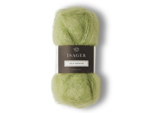 Włóczka Isager Silk Mohair  kol. 57 limonkowa zieleń