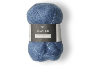 Włóczka Isager Silk Mohair  kol. 44 królewki błękit