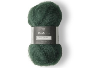 Włóczka Isager Silk Mohair  kol. 37 butelkowa zieleń