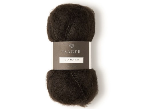 Włóczka Isager Silk Mohair  kol. 34 ciemny brąz