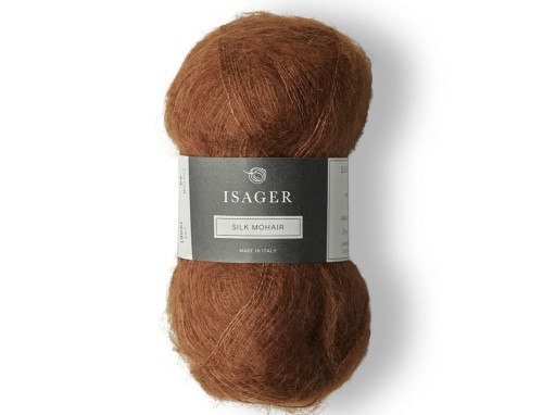 Włóczka Isager Silk Mohair  kol. 33 rdzawy brąz