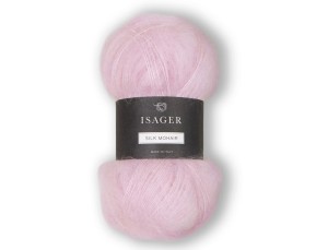 Włóczka Isager Silk Mohair  kol. 27  jasny róż