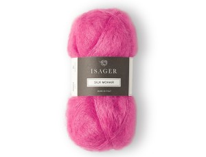 Włóczka Isager Silk Mohair  kol. 19 neonowy róż