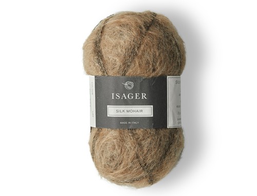 Włóczka Isager Silk Mohair  kol. 7s brązowy melanż
