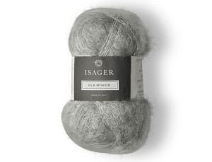 Włóczka Isager Silk Mohair  kol. 3s ciepły jasny szary