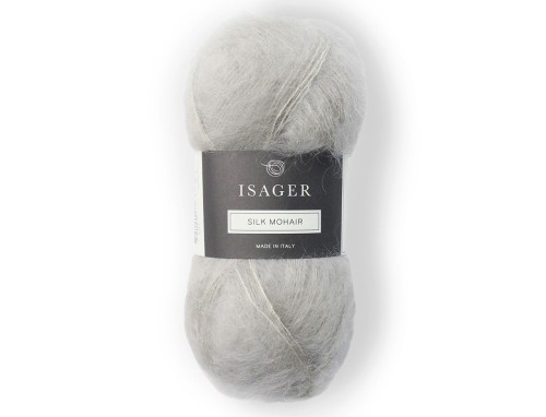 Włóczka Isager Silk Mohair  kol. 2s perłowy szary