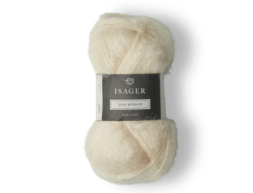 Włóczka Isager Silk Mohair  kol. 0 ecru