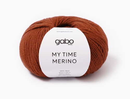 Włóczka Gabo Wool My Time Merino 9729 rdzawy brąz