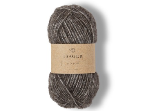 Włóczka Isager Eco Soft 4s szaro-brązowy melanż