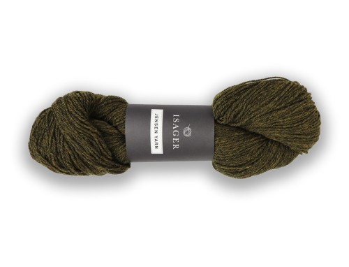 Włóczka Isager Jensen Yarn kol. 82 ciemny oliwkowo-zielony melanż