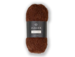Włóczka Isager Soft Fine kol.1  rdzawy brąz