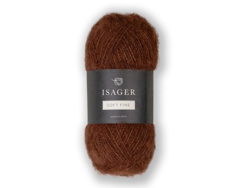 Włóczka Isager Soft Fine kol.1  rdzawy brąz