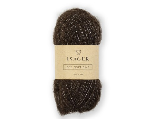 Włóczka Isager Soft Fine kol. E8s  ciemny brąz