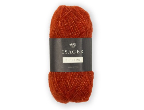 Włóczka Isager Soft Fine kol. 28 zgaszony pomarańczowy