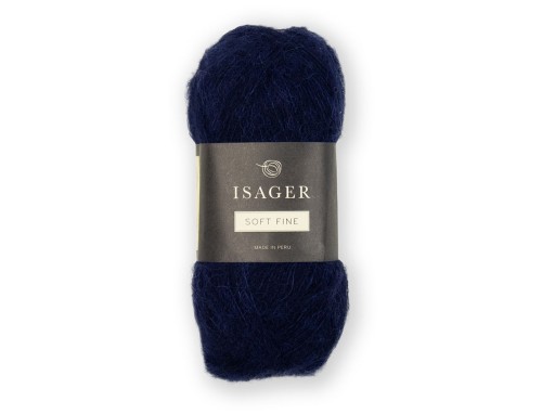 Włóczka Isager Soft Fine kol. 100 granatowy