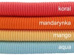Dzianina prążkowana na czapki mango
