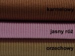 Dzianina prążkowana na czapki karmelowy