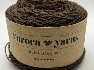 Włóczka Furora Yarns 100% wełna jagnięca SUNNO czekoladowy