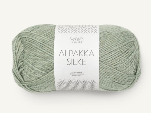 Włóczka Sandnes Garn Alpakka Silke oliwka 9062