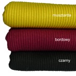 Dzianina prążkowana na czapki bordowy