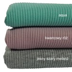 Dzianina prążkowana na czapki jasny szary melanż